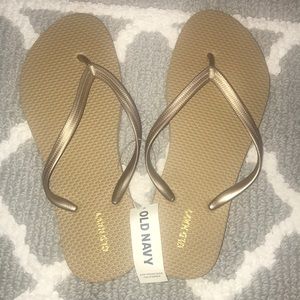 ❌SOLD❌ BRAND NEW gold, Old Navy flip flops